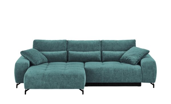 bobb Ecksofa mit Boxspringpolsterung  Filis de Luxe ¦ türkis/petrol ¦ Maße (cm): B: 302 H: 90 T: 186 Polstermöbel > Sofas > Ecksofas - Höffner