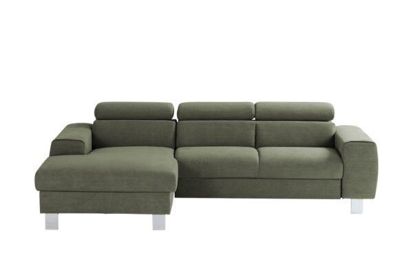 uno Ecksofa  Los Angeles ¦ grün ¦ Maße (cm): B: 244 H: 72 T: 166 Polstermöbel > Sofas > Ecksofas - Höffner