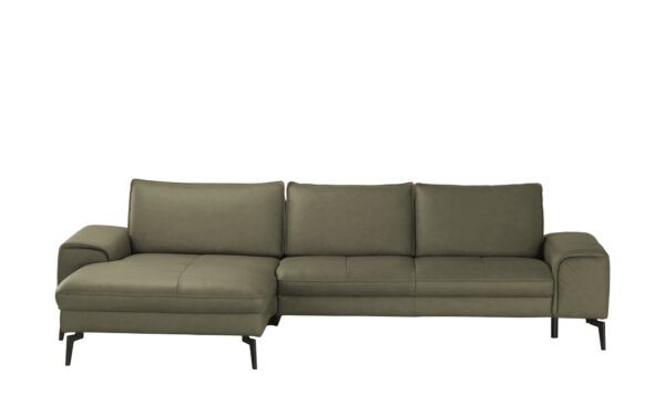 Wohnwert Ecksofa Leder  Kalea ¦ grün ¦ Maße (cm): B: 303 H: 82 T: 180 Polstermöbel > Sofas > Ecksofas - Höffner