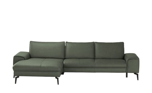 Wohnwert Ecksofa Leder  Kalea ¦ grün ¦ Maße (cm): B: 303 H: 82 T: 180 Polstermöbel > Sofas > Ecksofas - Höffner