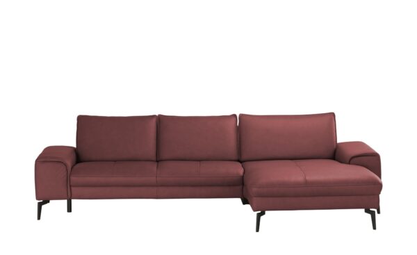 Wohnwert Ecksofa Leder  Kalea ¦ rot ¦ Maße (cm): B: 303 H: 82 T: 180 Polstermöbel > Sofas > Ecksofas - Höffner