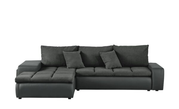 switch Ecksofa mit 2 Sitzhocker  Riva ¦ schwarz ¦ Maße (cm): B: 280 H: 75 T: 185 Polstermöbel > Sofas > Ecksofas - Höffner