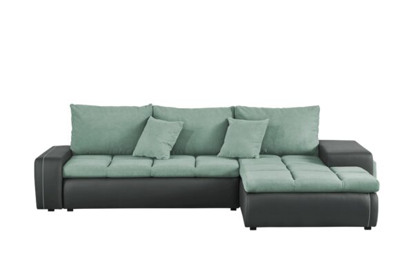 switch Ecksofa mit 2 Sitzhocker  Riva ¦ grün ¦ Maße (cm): B: 280 H: 75 T: 185 Polstermöbel > Sofas > Ecksofas - Höffner