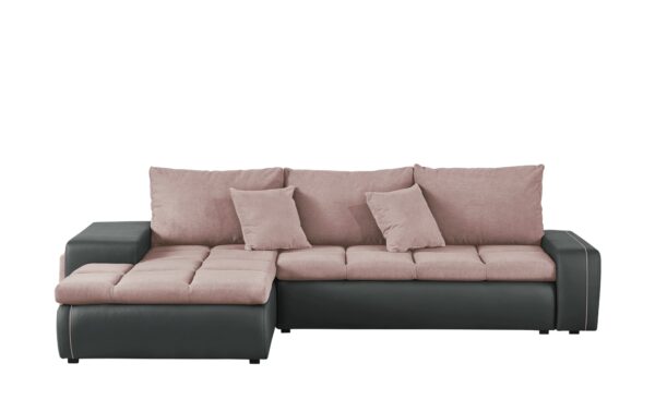 switch Ecksofa mit 2 Sitzhocker  Riva ¦ rosa/pink ¦ Maße (cm): B: 280 H: 75 T: 185 Polstermöbel > Sofas > Ecksofas - Höffner