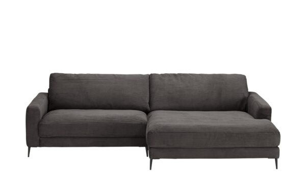 VIVA Cord-Sofa  Dopa ¦ grau ¦ Maße (cm): B: 272 H: 84 T: 190 Polstermöbel > Sofas > Ecksofas - Höffner