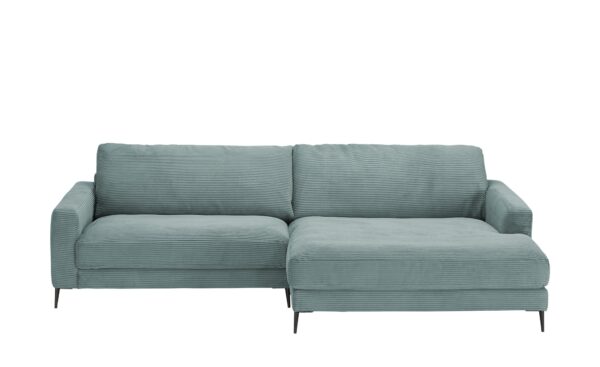 VIVA Cord-Sofa  Dopa ¦ blau ¦ Maße (cm): B: 272 H: 84 T: 190 Polstermöbel > Sofas > Ecksofas - Höffner