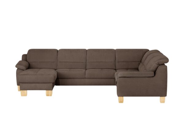 meinSofa Wohnlandschaft  Hanna ¦ braun ¦ Maße (cm): B: 322 H: 84 T: 264 Polstermöbel > Sofas > Wohnlandschaften - Höffner