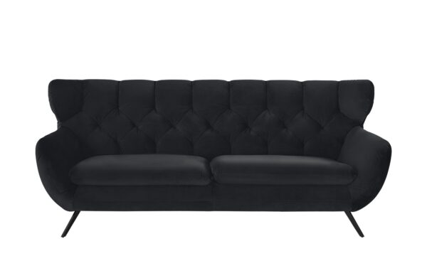 pop Sofa  Caldara ¦ schwarz ¦ Maße (cm): B: 225 H: 94 T: 95 Polstermöbel > Sofas > 3-Sitzer - Höffner