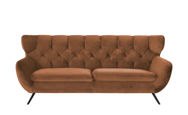 pop Sofa  Caldara ¦ braun ¦ Maße (cm): B: 225 H: 94 T: 95 Polstermöbel > Sofas > 3-Sitzer - Höffner