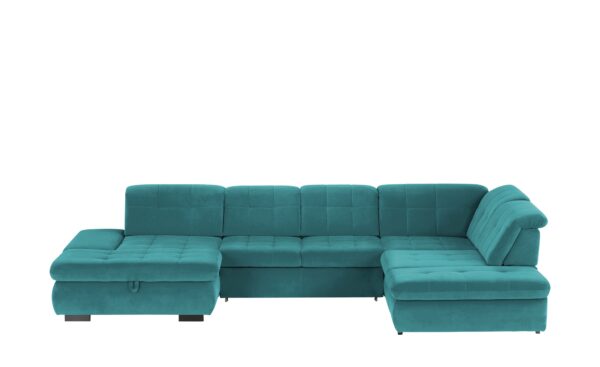 Lounge Collection Wohnlandschaft  Spencer ¦ türkis/petrol ¦ Maße (cm): B: 382 H: 84 T: 260 Polstermöbel > Sofas > Schlafsofas - Höffner