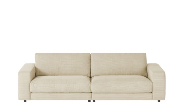 VIVA Sofa Cord Sila ¦ creme ¦ Maße (cm): B: 250 H: 85 T: 127 Polstermöbel > Sofas > 3-Sitzer - Höffner