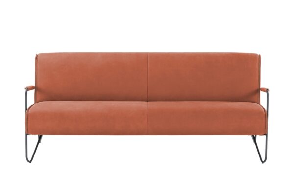 KOINOR Ledersofa  Gomera ¦ orange ¦ Maße (cm): B: 195 H: 74 T: 91 Polstermöbel > Sofas > 3-Sitzer - Höffner