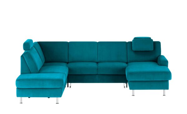 meinSofa Wohnlandschaft  Jana ¦ türkis/petrol ¦ Maße (cm): B: 309 H: 87 T: 235 Polstermöbel > Sofas > Schlafsofas - Höffner