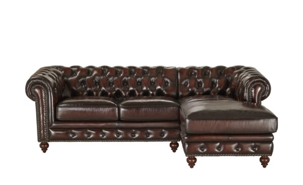 uno Ecksofa  Chesterfield ¦ braun ¦ Maße (cm): B: 251 H: 81 T: 166 Polstermöbel > Sofas > Ecksofas - Höffner