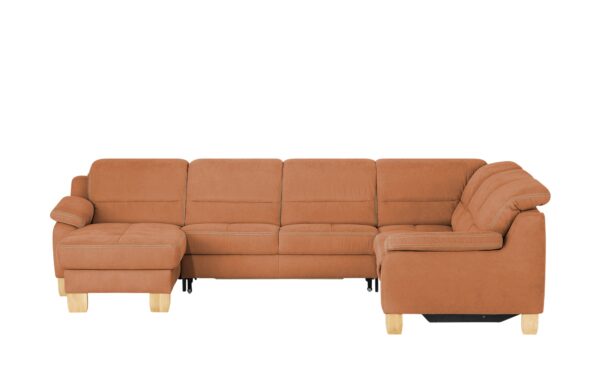 meinSofa Wohnlandschaft  Hanna ¦ orange ¦ Maße (cm): B: 322 H: 84 T: 264 Polstermöbel > Sofas > Schlafsofas - Höffner