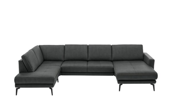 meinSofa Wohnlandschaft  Mike ¦ schwarz ¦ Maße (cm): B: 327 H: 86 T: 180 Polstermöbel > Sofas > Wohnlandschaften - Höffner