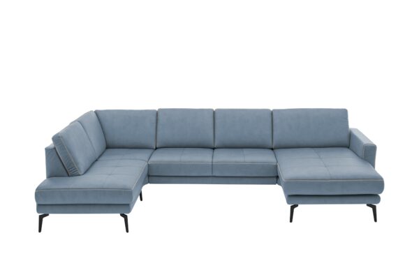 meinSofa Wohnlandschaft  Mike ¦ blau ¦ Maße (cm): B: 327 H: 86 T: 180 Polstermöbel > Sofas > Wohnlandschaften - Höffner