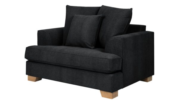 SOHO Sessel  Franka ¦ schwarz ¦ Maße (cm): B: 136 H: 87 T: 103 Polstermöbel > Sessel > Lounge Sessel - Höffner