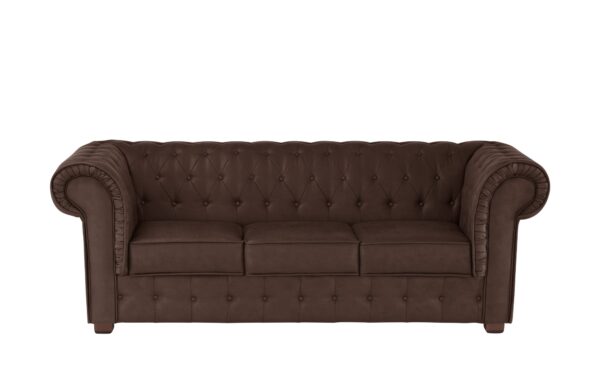 Sofa   Chester ¦ braun ¦ Maße (cm): B: 215 H: 77 T: 94 Polstermöbel > Sofas > 3-Sitzer - Höffner