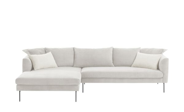 Gray & Jones Ecksofa  Avola ¦ silber ¦ Maße (cm): B: 284 H: 85 T: 178 Polstermöbel > Sofas > Ecksofas - Höffner