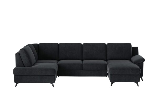 uno Wohnlandschaft  Boom ¦ schwarz ¦ Maße (cm): B: 309 H: 90 T: 170 Polstermöbel > Sofas > Schlafsofas - Höffner