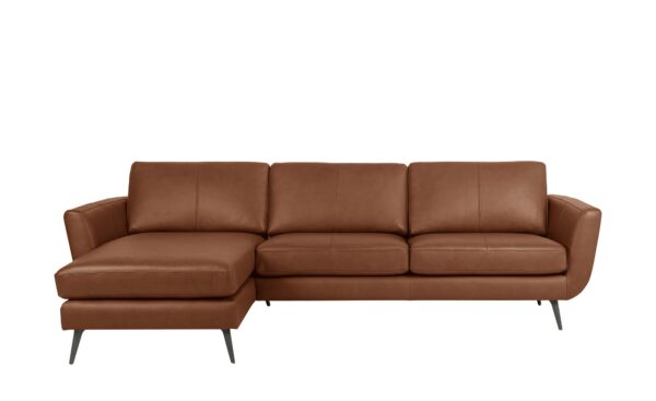 SOHO Ecksofa  Smile Day Leder ¦ braun ¦ Maße (cm): B: 274 H: 85 T: 156 Polstermöbel > Sofas > Ecksofas - Höffner