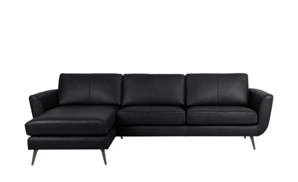 SOHO Ecksofa  Smile Day Leder ¦ schwarz ¦ Maße (cm): B: 274 H: 85 T: 156 Polstermöbel > Sofas > Ecksofas - Höffner