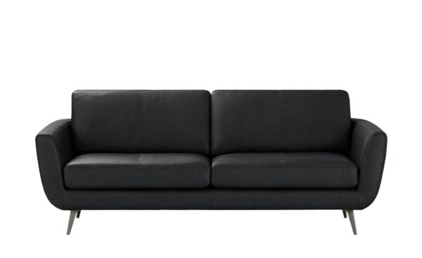 SOHO Ledersofa  Smilla ¦ schwarz ¦ Maße (cm): B: 217 H: 85 T: 93 Polstermöbel > Sofas > 3-Sitzer - Höffner