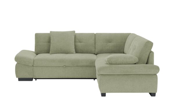 bobb Ecksofa  Lindsay ¦ grün ¦ Maße (cm): B: 255 H: 91 T: 225 Polstermöbel > Sofas > Ecksofas - Höffner