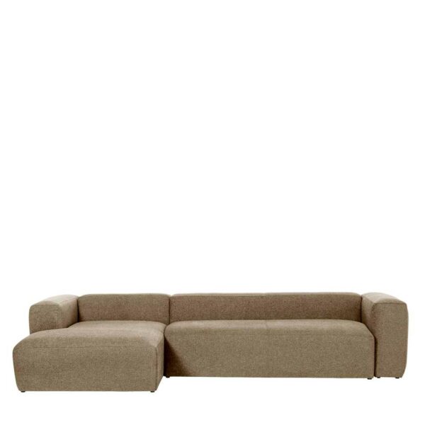 XXL Ecksofa in Beige Chenille 330 cm breit