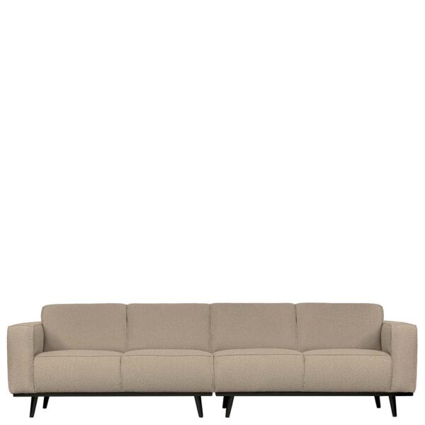 Wohnzimmer Couch in Beige Stoff Federkern